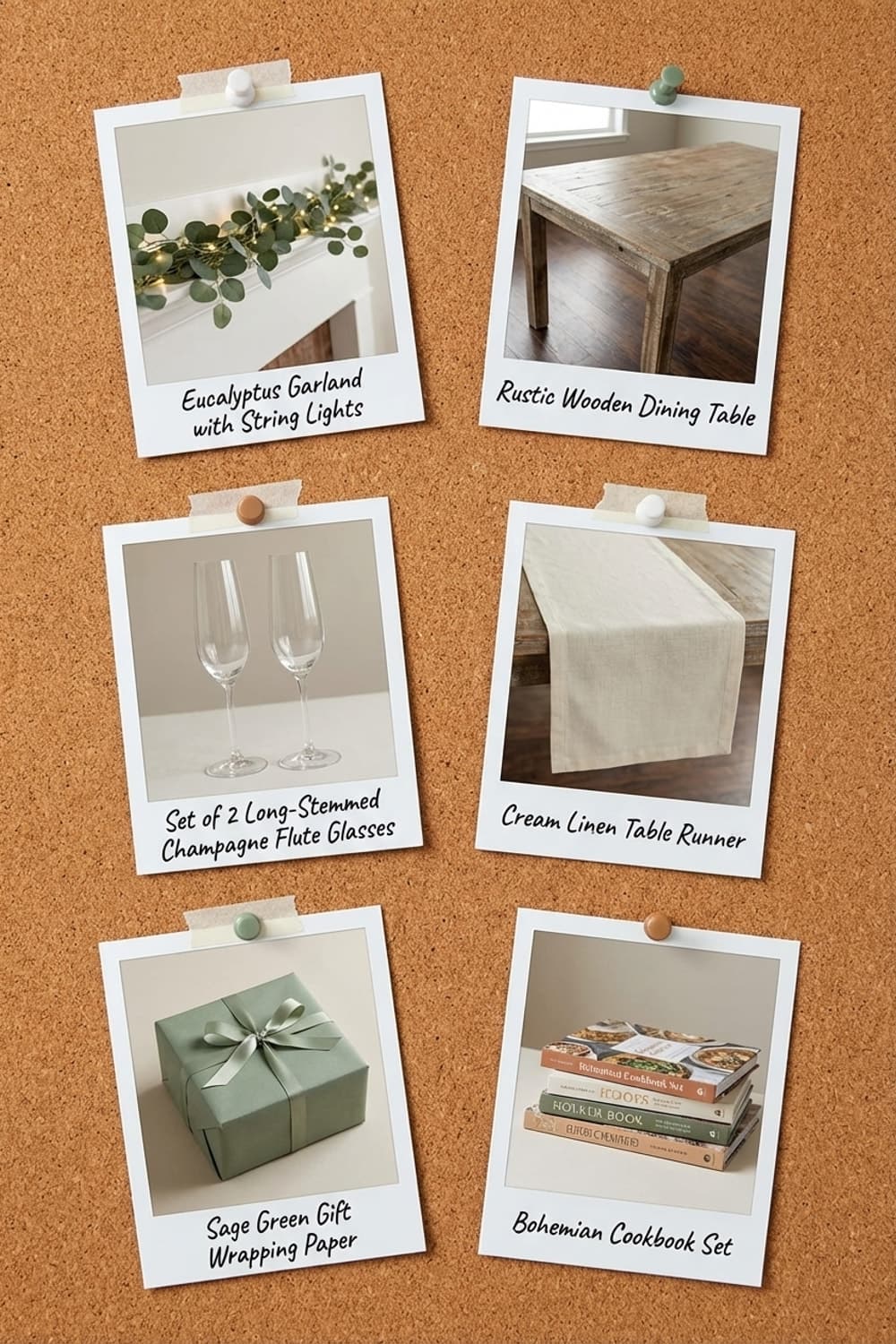 Golden Hour in a Glass House - sunroom, green, beige, wood table, linen - Get the Look Board