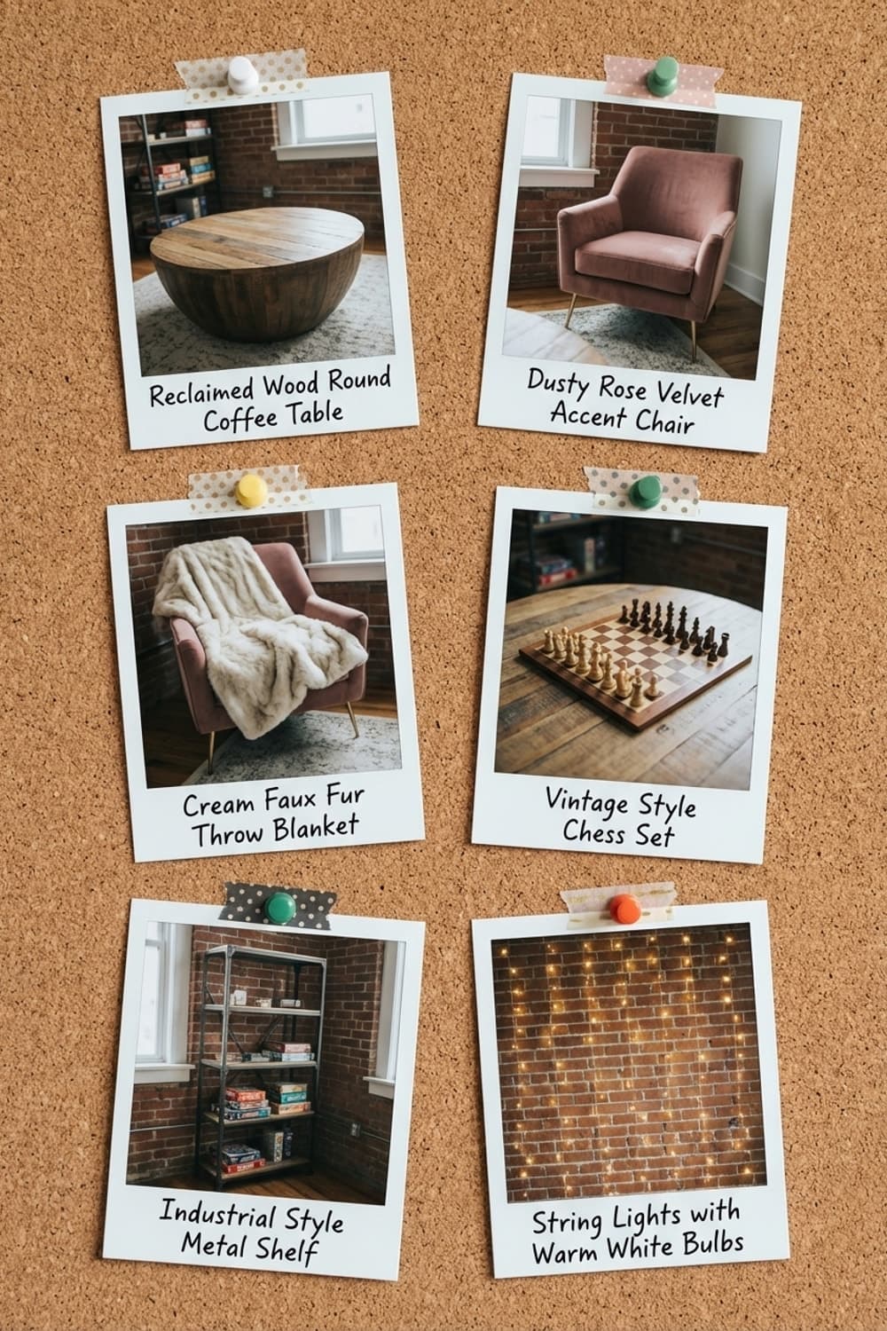 Amber Light, Checkmate in the Air - living room, reading nook, pink, cream, brown - Get the Look Board
