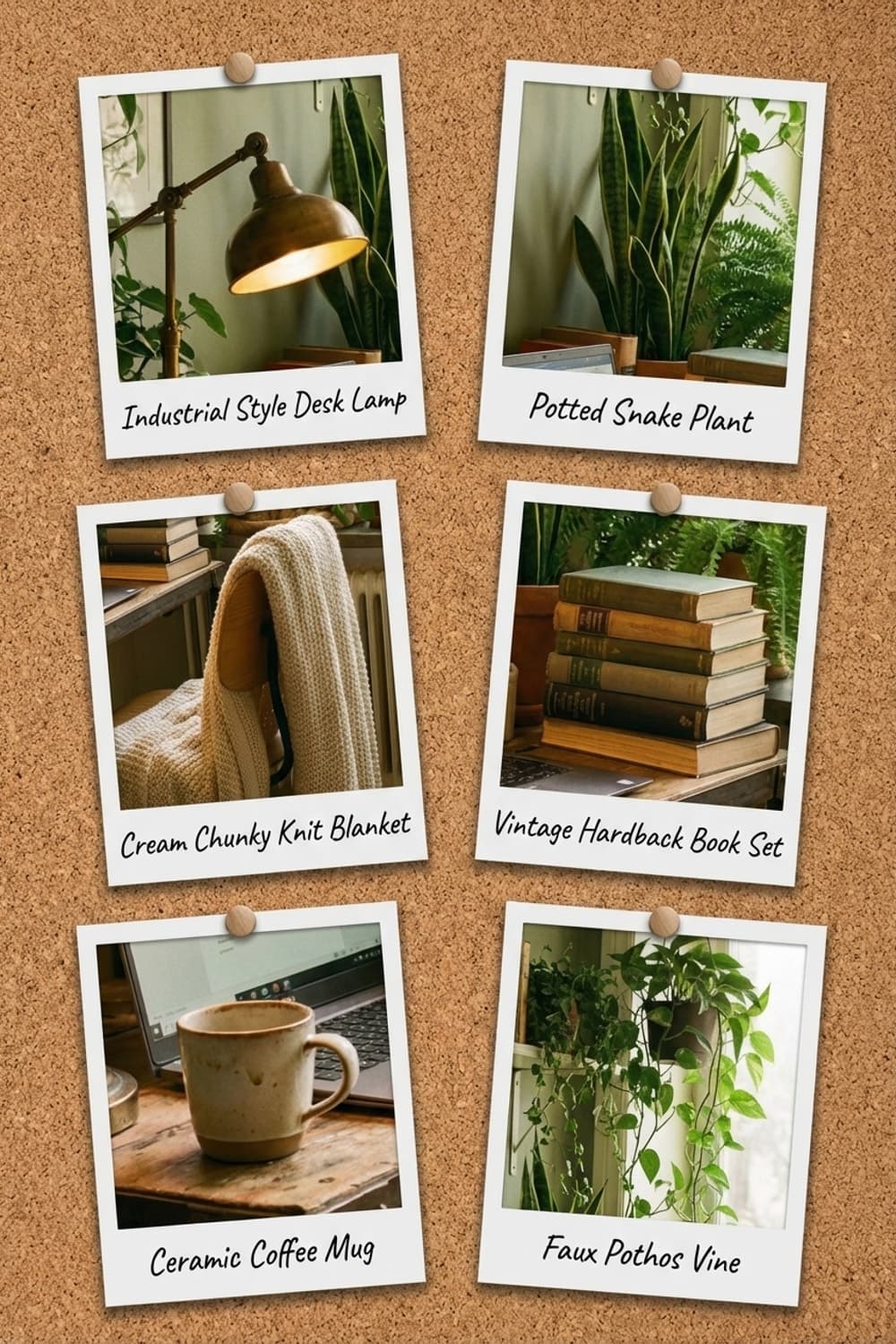 Words, Sunlight, and Sleeping Cats - home office, study, green, brown, wooden desk - Get the Look Board