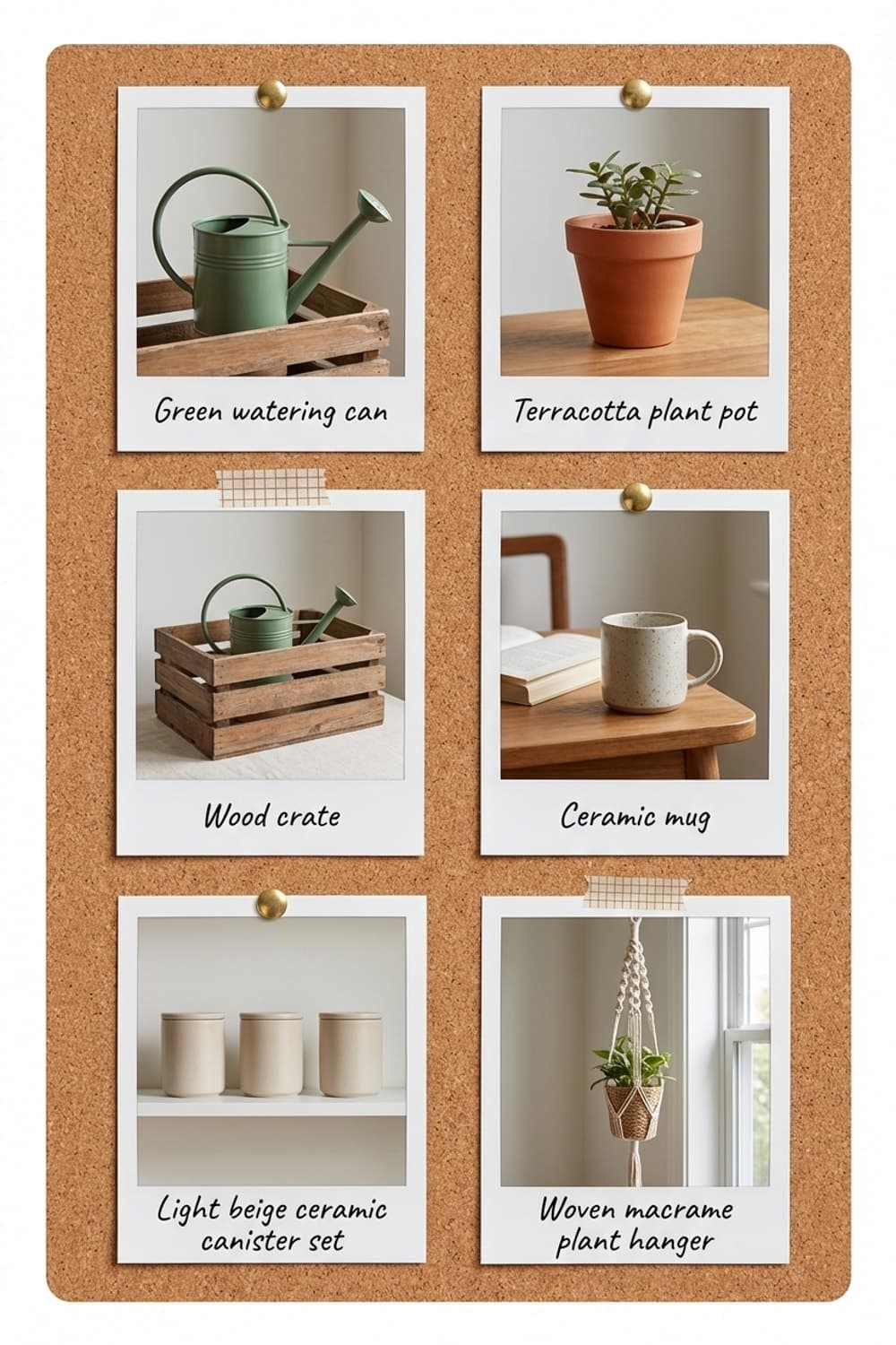 A Cup of Tea and Sunlight - kitchen, plants, green, brown, wood - Get the Look Board