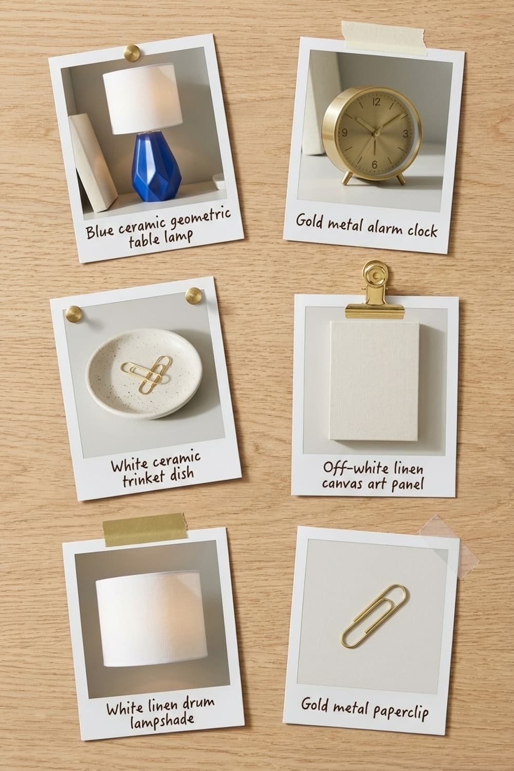 Gem Tones and Gentle Light - Bedroom, Blue, White, Lamp, Clock - Get the Look Board