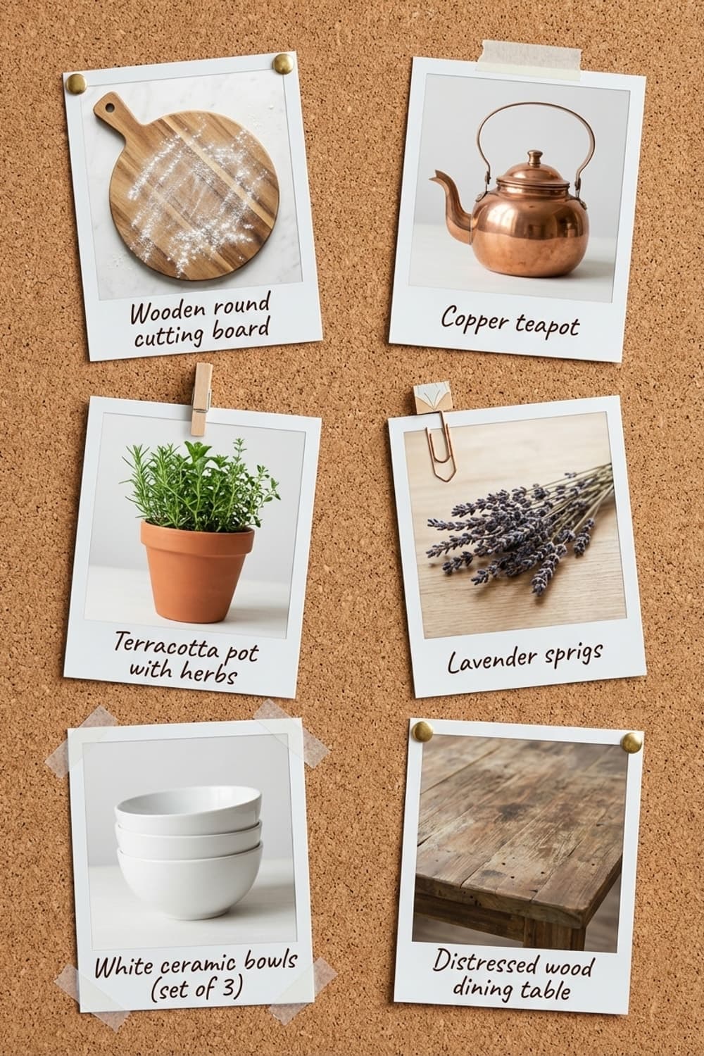 Flour Dust and Copper Dreams - kitchen, bread, wood, copper, lavender - Get the Look Board