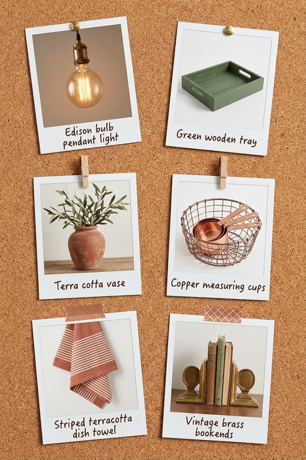 The Cat Knows Kitchen Secrets - kitchen, orange cat, marble countertop, copper measuring cups, antique books - Get the Look Board