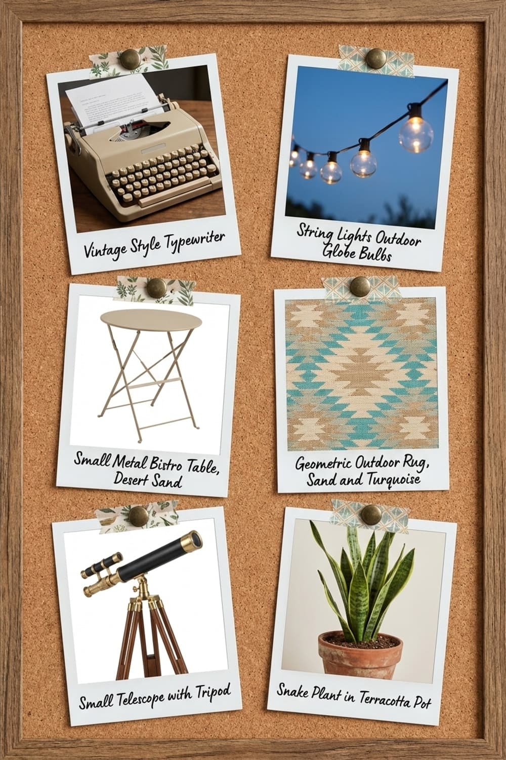 Ink Stains and Distant Stars - balcony, patio, twilight, typewriter, telescope - Get the Look Board