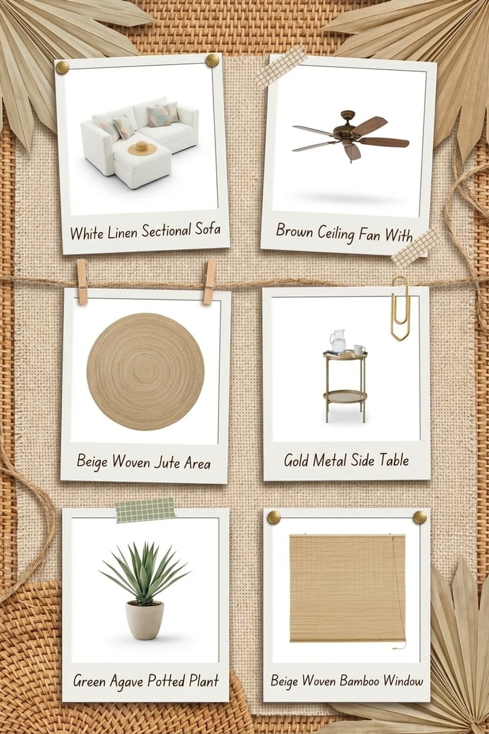 Amber Dyes the Stillness - living room, white, beige, neutral, jute rug - Get the Look Board