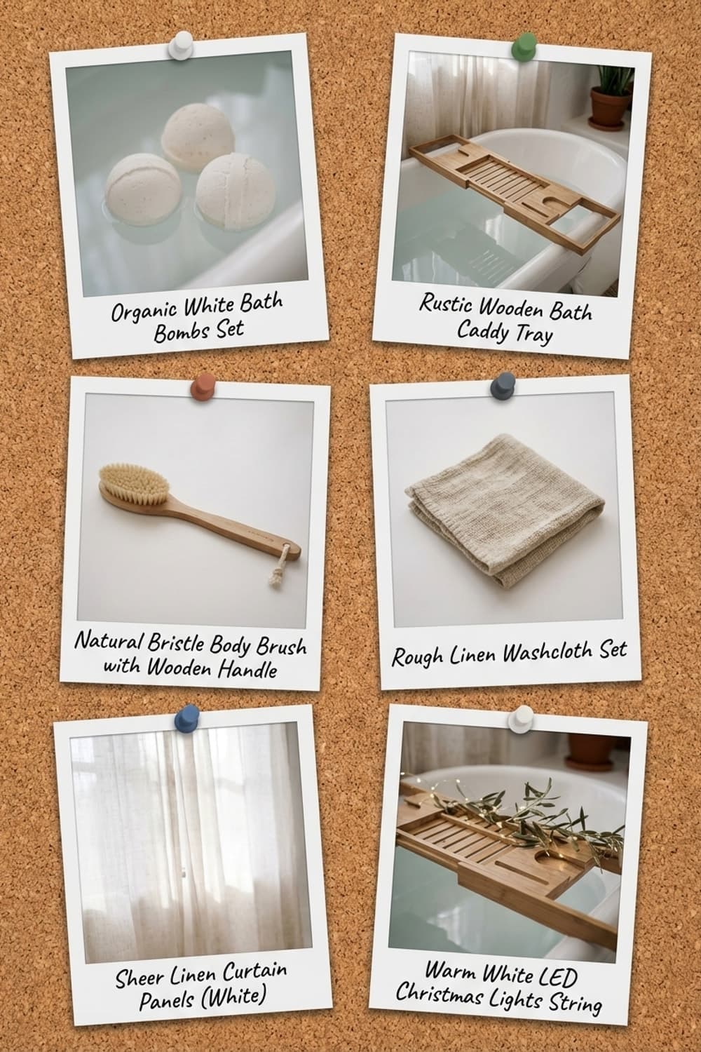 Steam Rises, Stillness Settles - Bathroom, White, Bathtub, Bamboo, Tray - Get the Look Board