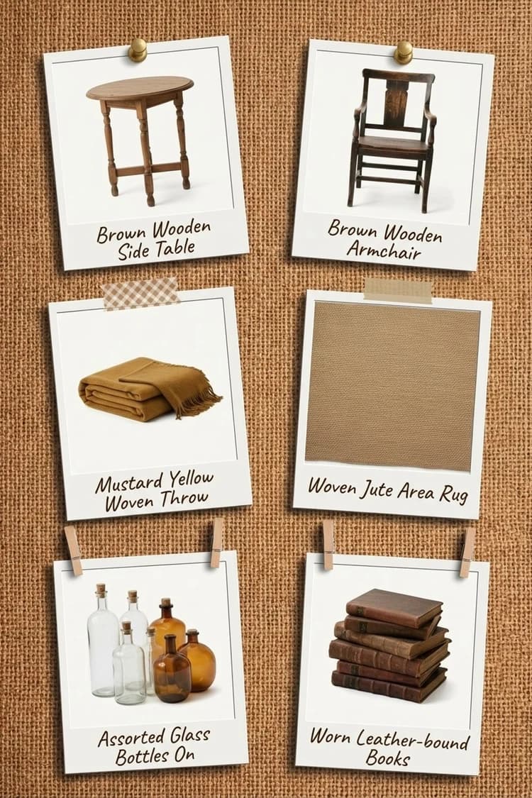 Ready for a slow morning? - reading nook, golden hour, warm light, brown, wood - Get the Look Board
