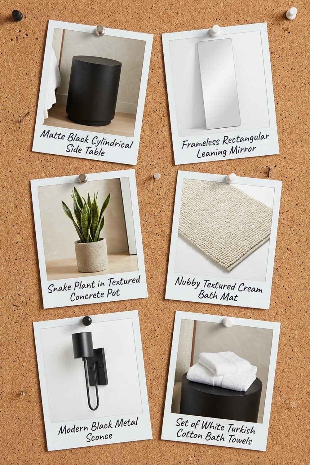 Brick Walls Hold Morning Light - bathroom, exposed brick, concrete floor, white bathtub, modern - Get the Look Board