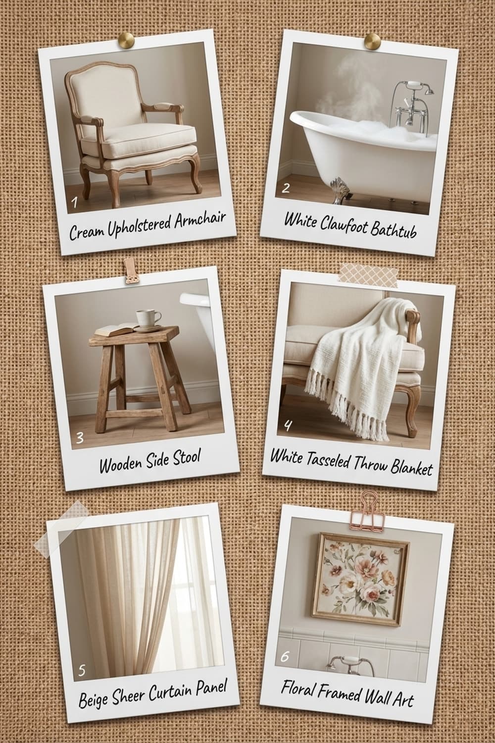 Ready To Let The World Wait? - bathroom, cream, white, beige, bathtub - Get the Look Board