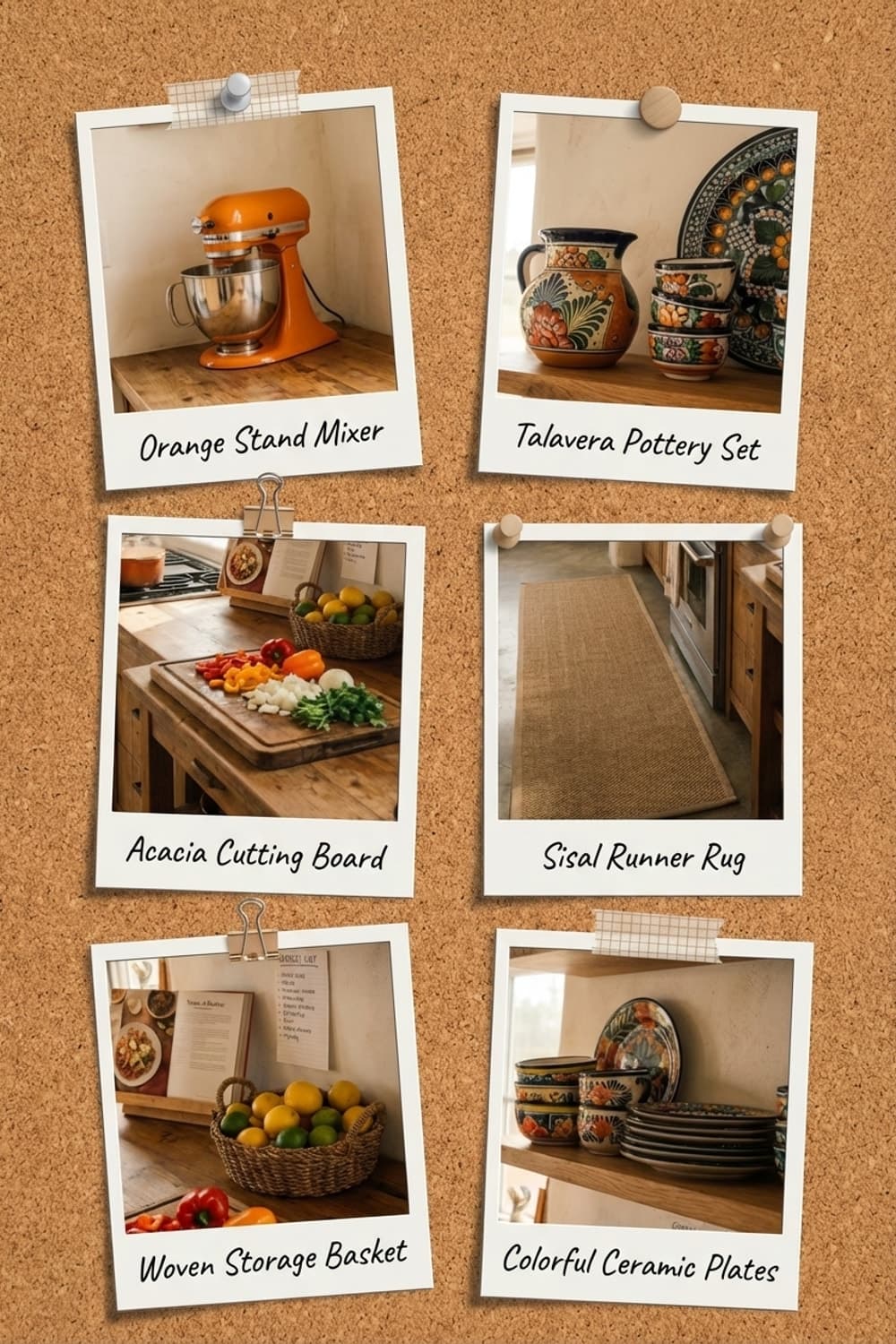 Simmering Stories and Chopped Light - kitchen, wood countertops, terracotta, copper pot, chopped vegetables - Get the Look Board