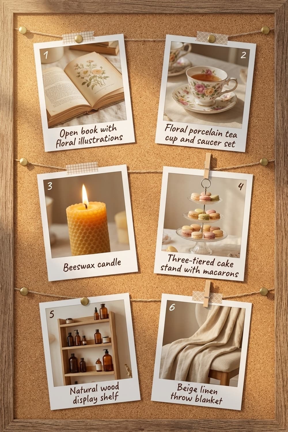 Golden Light, Open Pages - table setting, sunlight, tea time, open book, floral china - Get the Look Board