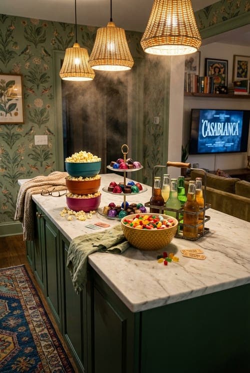 Smoke and Casablanca - kitchen, green, marble