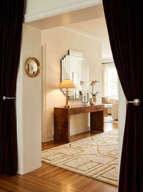 The Curtain Call of Day - entryway, hallway, brown