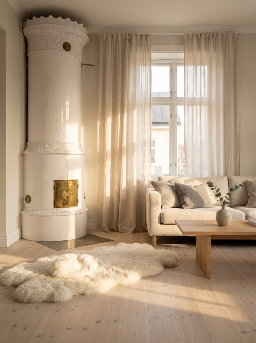 Sun-Drenched Stillness, Softly Spoken - living room, beige, white, light wood, cream - Room Inspiration