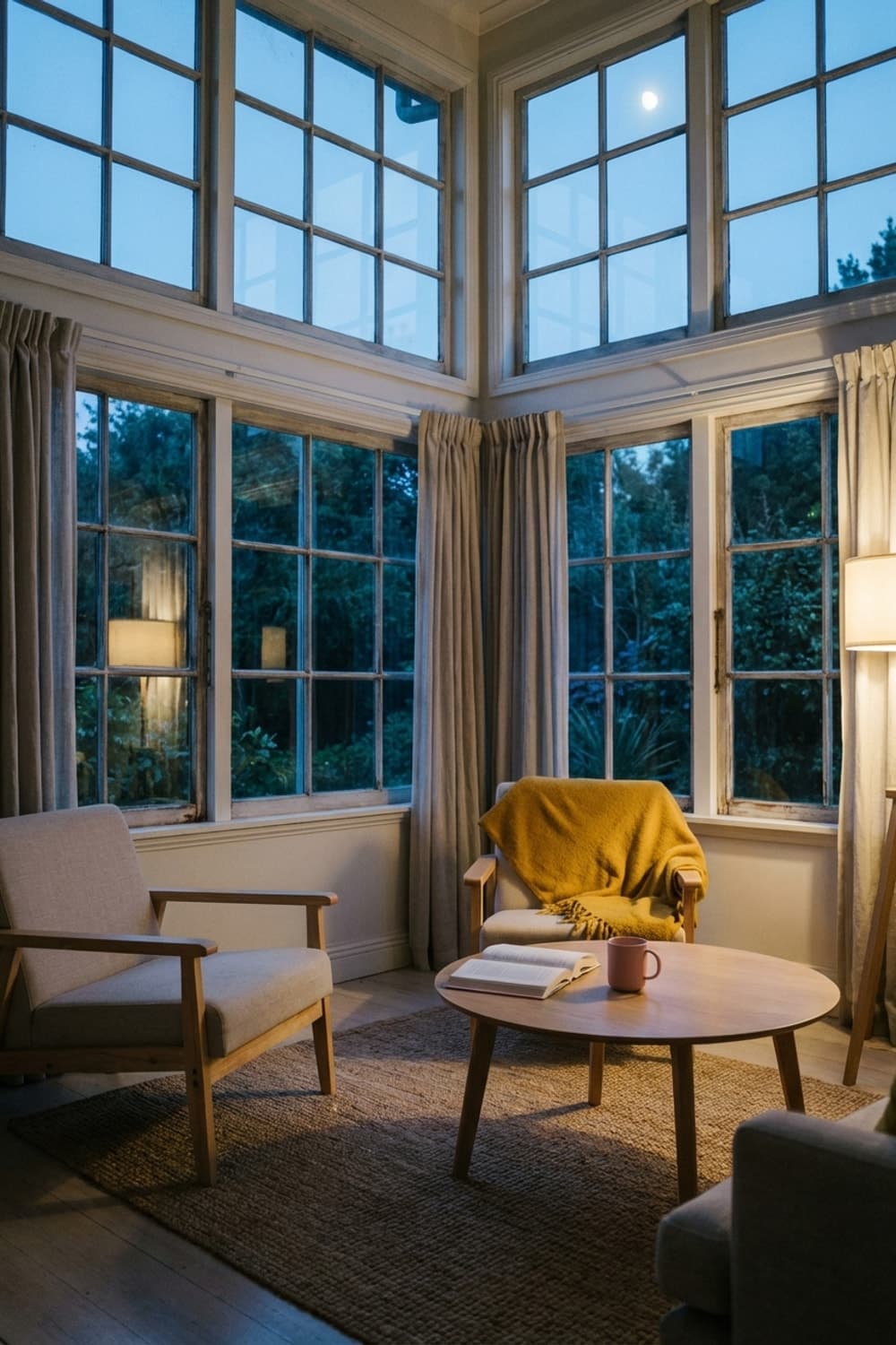 Ready for One Last Story? - living room, beige, brown, wood accents, linen - Room Inspiration