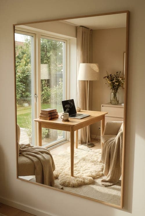 The Morning's Smoke - home office, beige, white