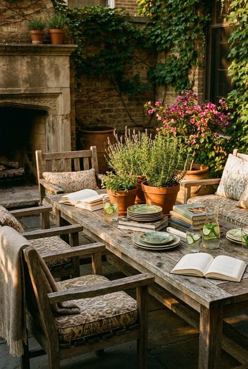 Didn't you need a quiet spot? - outdoor patio, brown, beige