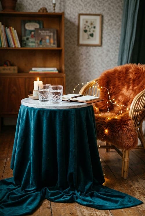 Velvet Hour, Waiting for Rain - living room, reading nook, teal