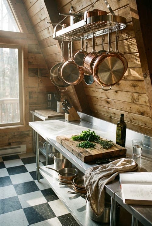 Harvest Light on Copper Dreams - kitchen, stainless steel, copper