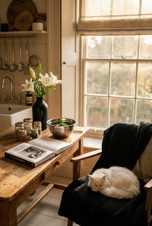 Slow Mornings Were Made For This? - kitchen nook, natural light, white walls