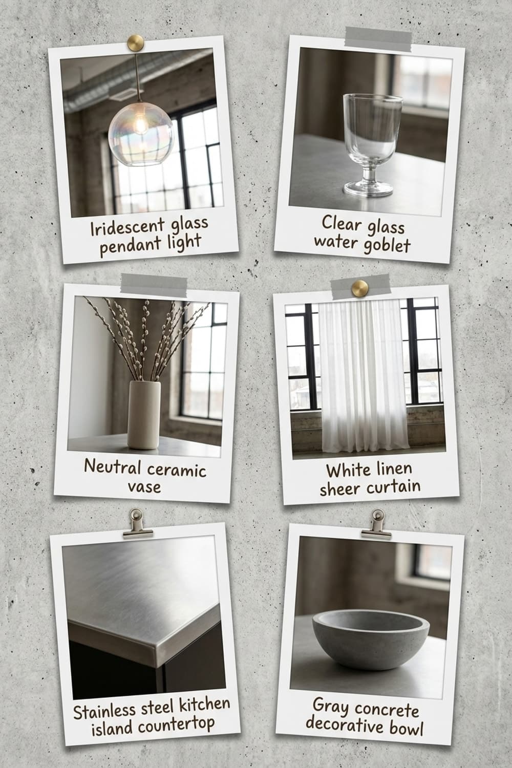 Twilight Pasta. - kitchen, grey, white, steel countertop, brick wall - Get the Look Board