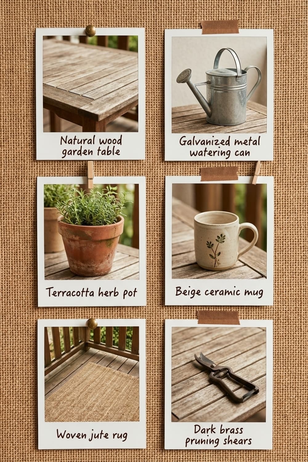 Herbarium Dreams on a Balcony - balcony, wooden table, fern, sketchbook, terracotta pots - Get the Look Board